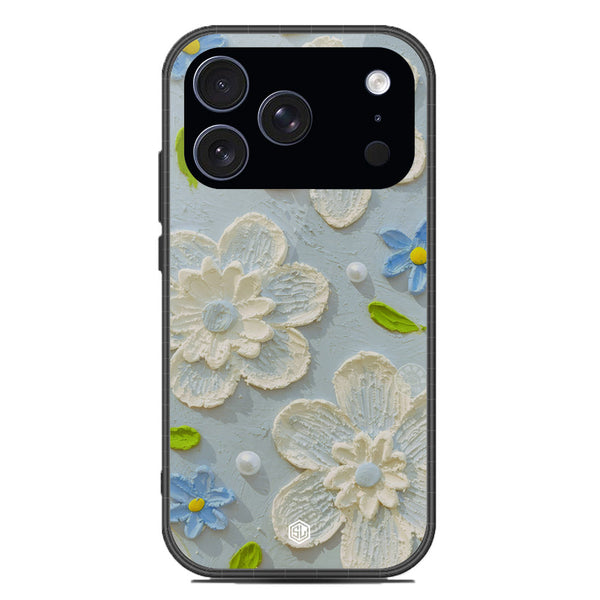 Floral Series Soft Phone Case - Glass Case - Design 3 - iPhone 17 Pro