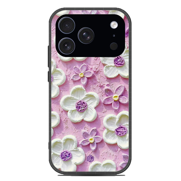 Floral Series Soft Phone Case - Glass Case - Design 4 - iPhone 17 Pro