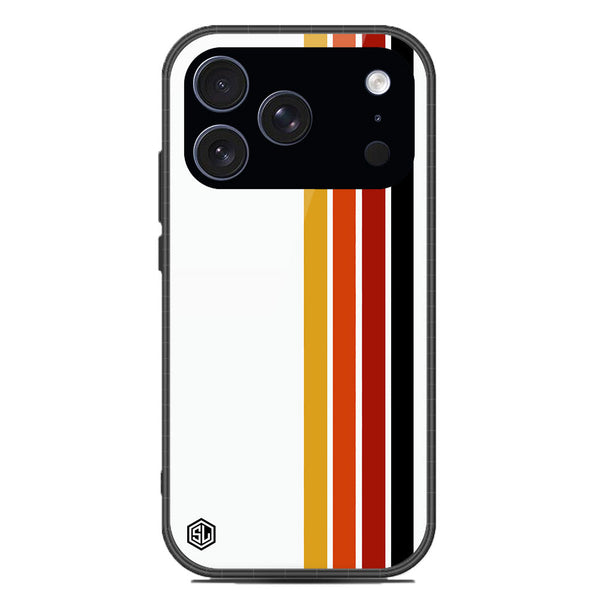 Retro Stripes Series Soft Phone Case - Glass Case - Design 4 - iPhone 17 Pro