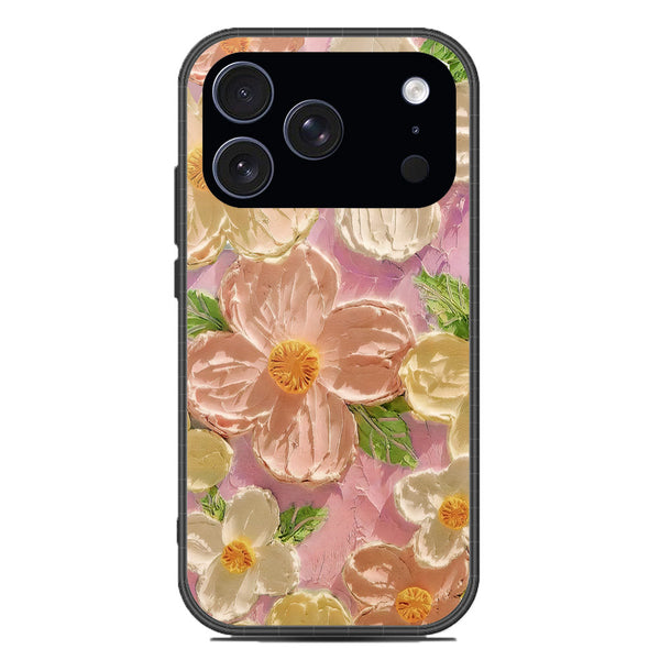 Floral Series Soft Phone Case - Glass Case - Design 11 - iPhone 17 Pro