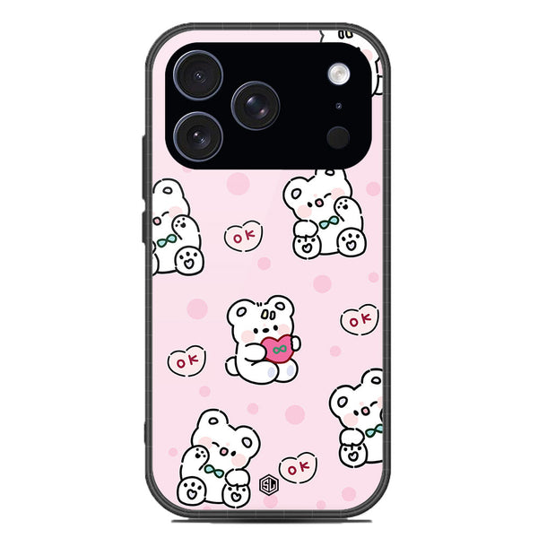 Cute Chic Series Soft Phone Case - Glass Case - Design 1 - iPhone 17 Pro