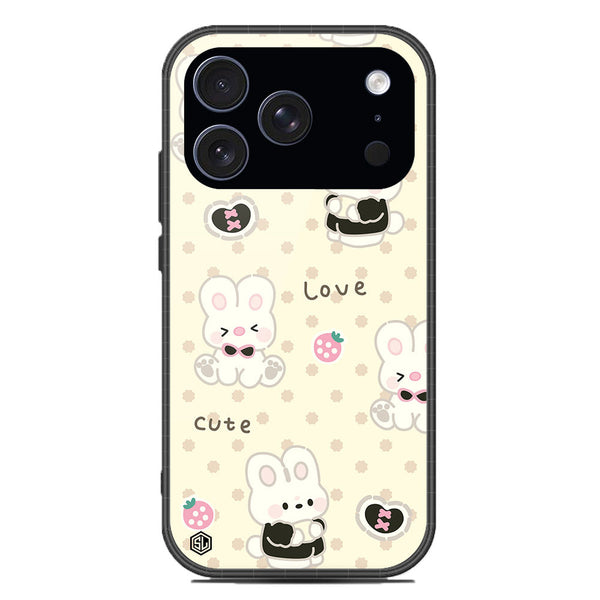 Cute Chic Series Soft Phone Case - Glass Case - Design 4 - iPhone 17 Pro