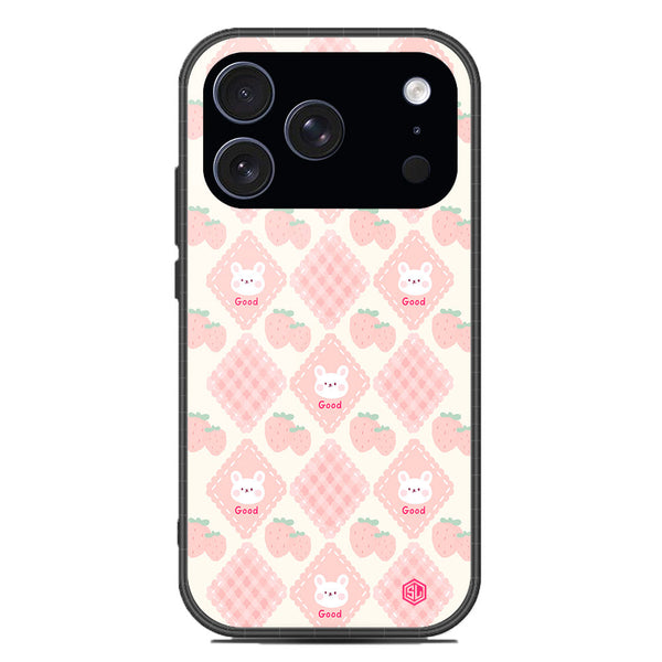 Cute Korean Design Series Soft Phone Case - Glass Case - Design 3 - iPhone 17 Pro