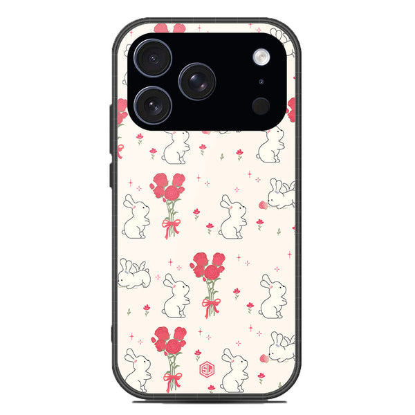 Cute Korean Design Series Soft Phone Case - Glass Case - Design 6 - iPhone 17 Pro