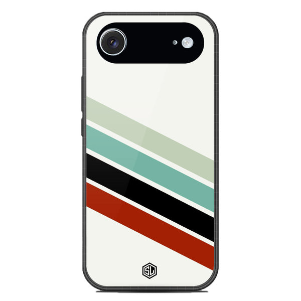 Retro Stripes Series Soft Phone Case - Glass Case - Design 2 - iPhone 17 Air