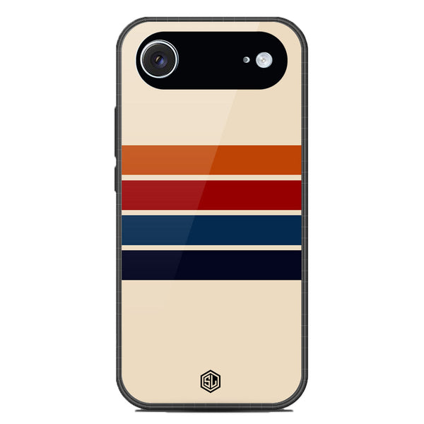 Retro Stripes Series Soft Phone Case - Glass Case - Design 3 - iPhone 17 Air