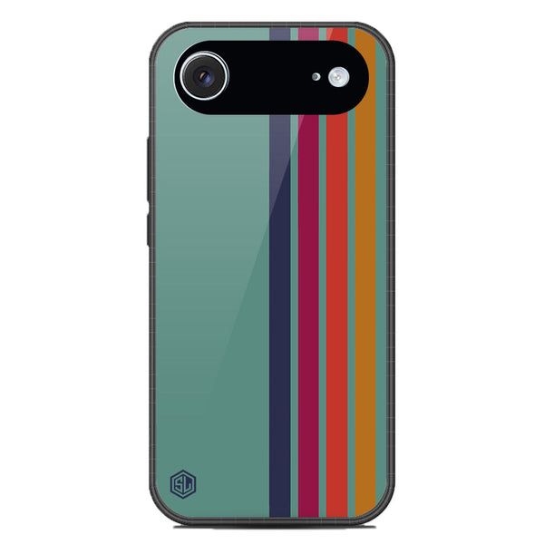 Retro Stripes Series Soft Phone Case - Glass Case - Design 5 - iPhone 17 Air