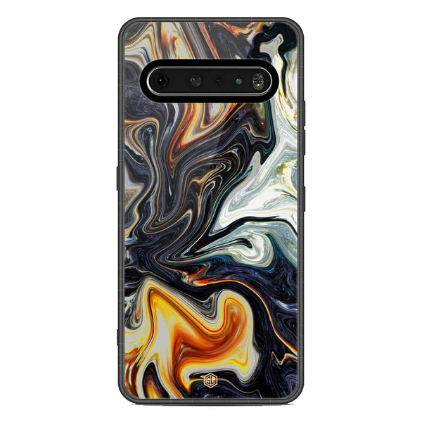 Marble Series Soft Phone Case - Metal Case - Design 1 - LG V60