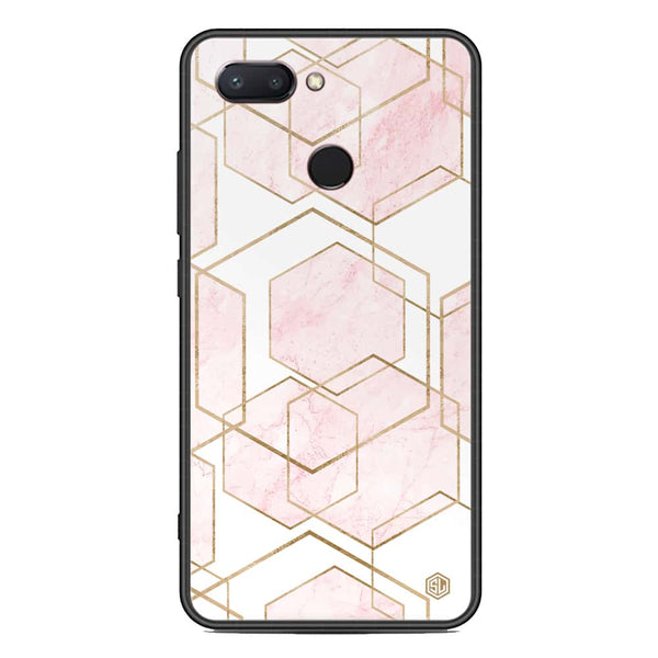 Stylish Marble Series Soft Phone Case - Metal Glass Case - Design 3 - Xiaomi Mi 8 Lite