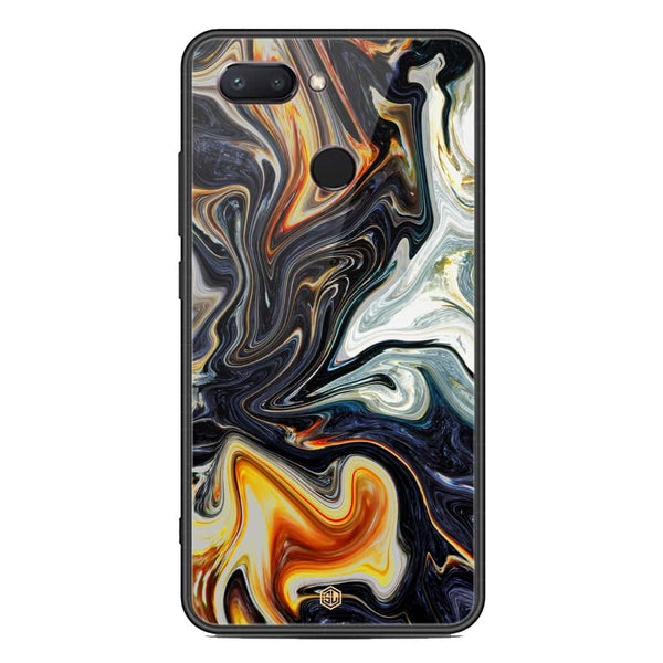 Marble Series Soft Phone Case - Metal Glass Case - Design 1 - Xiaomi Mi 8 Lite