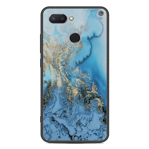Marble Series Soft Phone Case - Metal Glass Case - Design 2 - Xiaomi Mi 8 Lite
