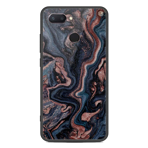 Marble Series Soft Phone Case - Metal Glass Case - Design 4 - Xiaomi Mi 8 Lite