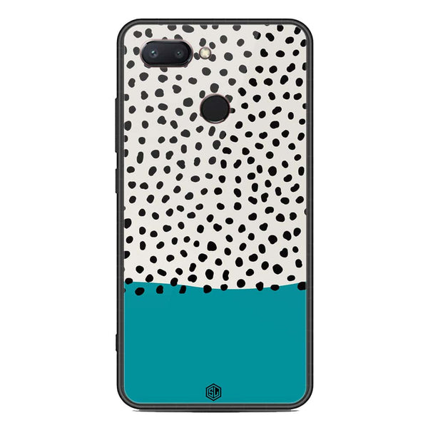 Polka Dots Series Soft Phone Case - Metal Glass Case - Design 2 - Xiaomi Mi 8 Lite