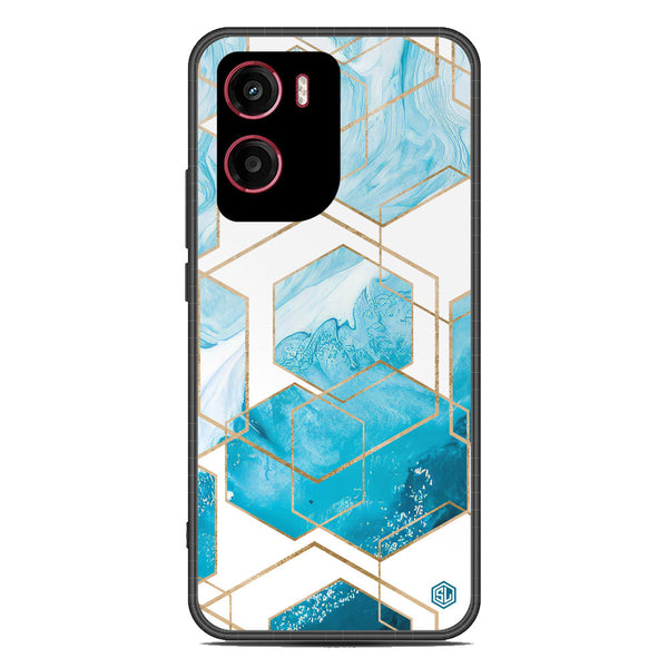 Stylish Marble Series Soft Phone Case - Metal Case - Design 1 - Motorola Moto G05