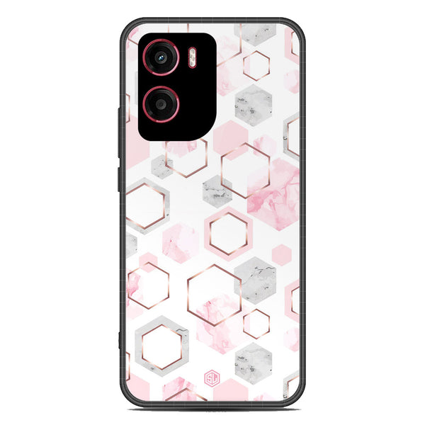 Stylish Marble Series Soft Phone Case - Metal Case - Design 4 - Motorola Moto G05