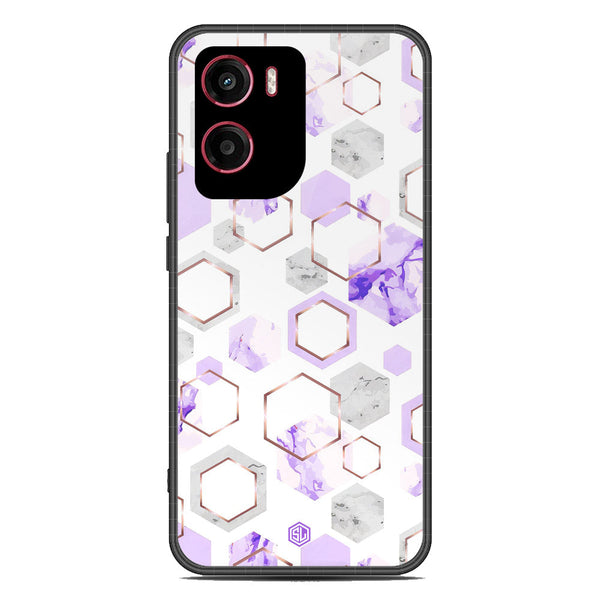 Stylish Marble Series Soft Phone Case - Metal Case - Design 5 - Motorola Moto G05