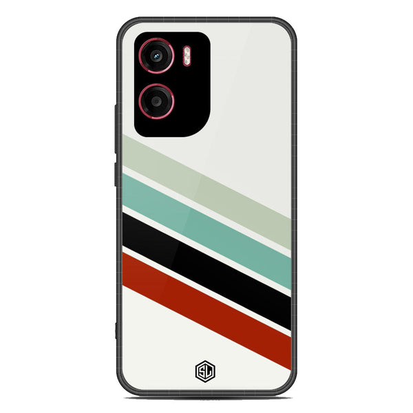 Retro Stripes Series Soft Phone Case - Metal Case - Design 2 - Motorola Moto G05