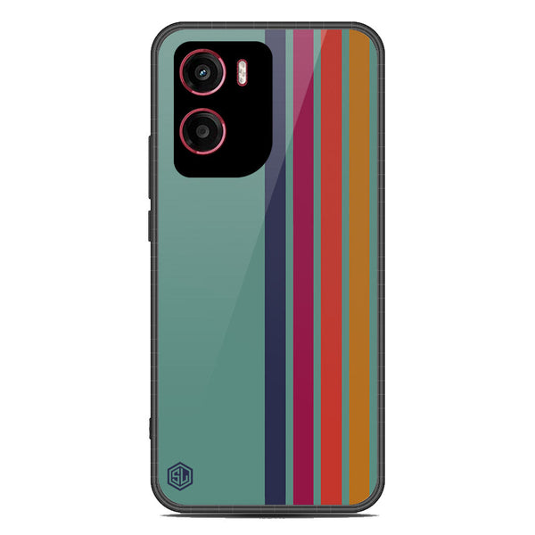 Retro Stripes Series Soft Phone Case - Metal Case - Design 5 - Motorola Moto G05