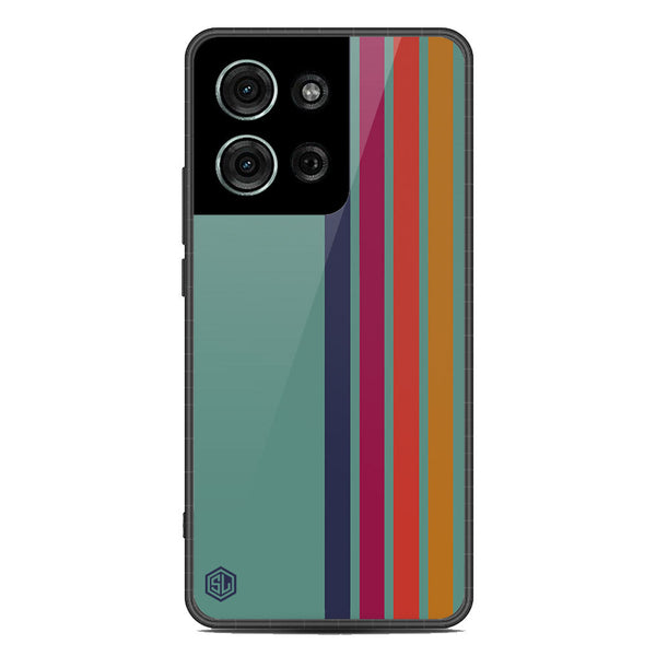 Retro Stripes Series Soft Phone Case - Metal Case - Design 5 - Motorola Moto G75