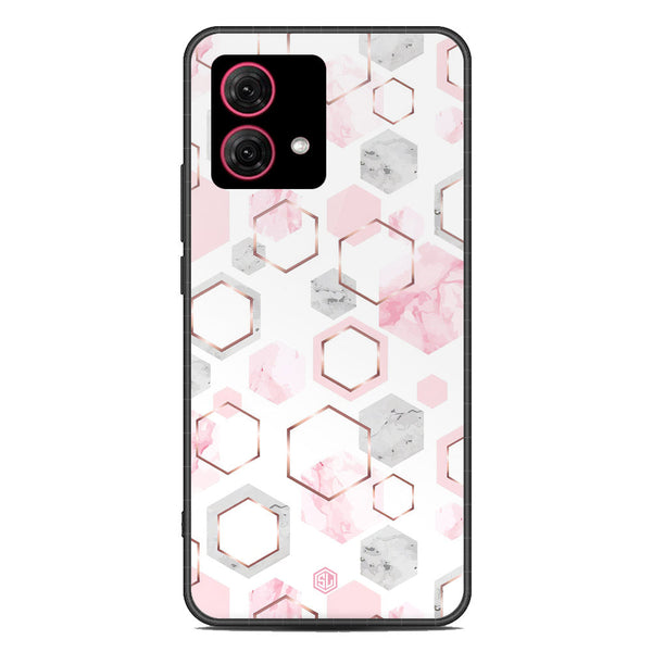 Stylish Marble Series Soft Phone Case - Metal Case - Design 4 - Motorola Moto G84