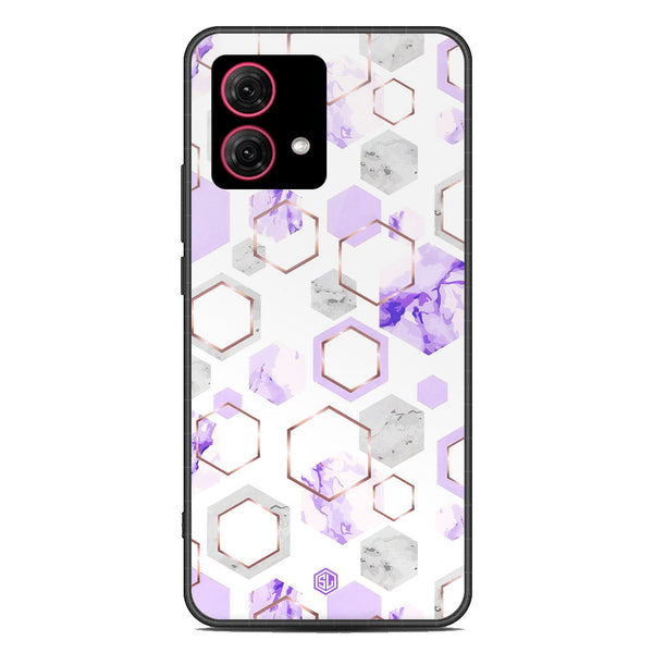 Stylish Marble Series Soft Phone Case - Metal Case - Design 5 - Motorola Moto G84