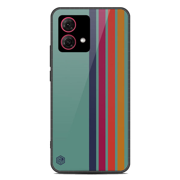 Retro Stripes Series Soft Phone Case - Metal Case - Design 5 - Motorola Moto G84