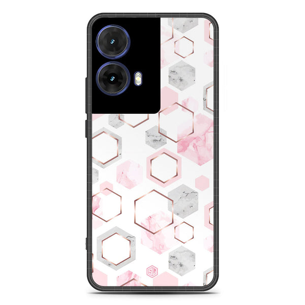 Stylish Marble Series Soft Phone Case - Metal Case - Design 4 - Motorola Moto G85