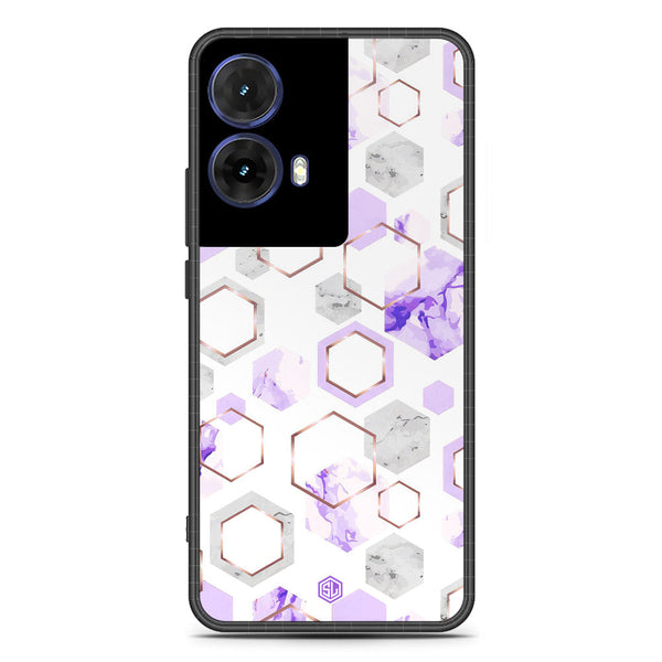 Stylish Marble Series Soft Phone Case - Metal Case - Design 5 - Motorola Moto G85
