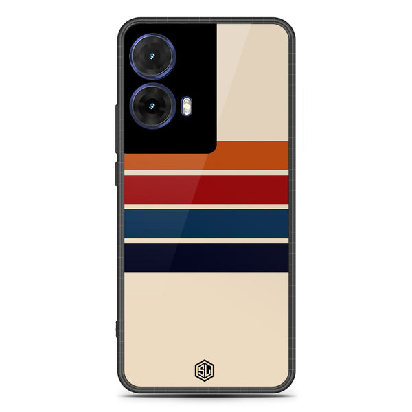 Retro Stripes Series Soft Phone Case - Metal Case - Design 3 - Motorola Moto G85