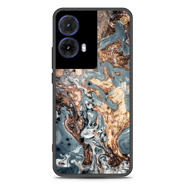 Marble Series Soft Phone Case - Metal Case - Design 5 - Motorola Moto G85