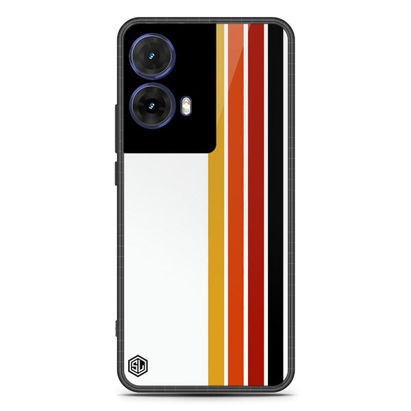 Retro Stripes Series Soft Phone Case - Metal Case - Design 4 - Motorola Moto G85