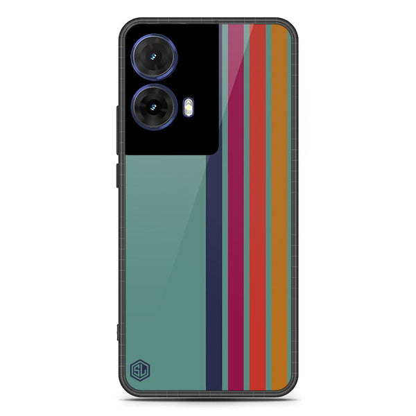 Retro Stripes Series Soft Phone Case - Metal Case - Design 5 - Motorola Moto G85