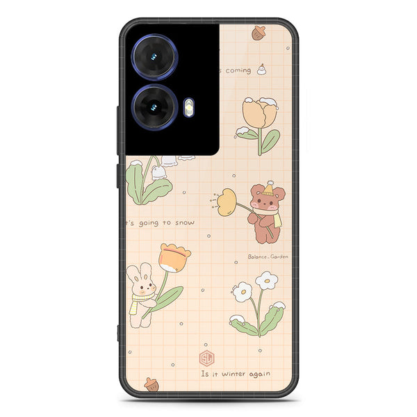 Cute Korean Design Series Soft Phone Case - Metal Case - Design 4 - Motorola Moto G85