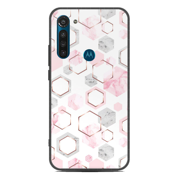 Stylish Marble Series Soft Phone Case - Metal Case - Design 4 - Motorola Moto G8 Power
