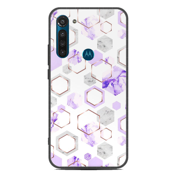 Stylish Marble Series Soft Phone Case - Metal Case - Design 5 - Motorola Moto G8 Power