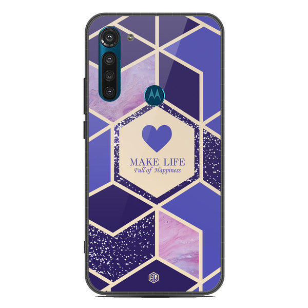 Happiness Series Soft Phone Case - Metal Case - Design 2 - Motorola Moto G8 Power
