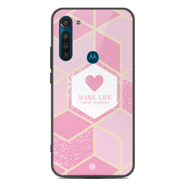 Happiness Series Soft Phone Case - Metal Case - Design 3 - Motorola Moto G8 Power