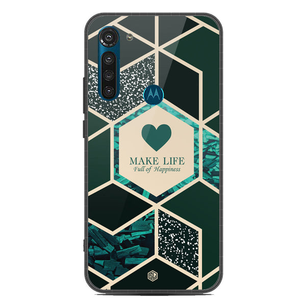 Happiness Series Soft Phone Case - Metal Case - Design 4 - Motorola Moto G8 Power