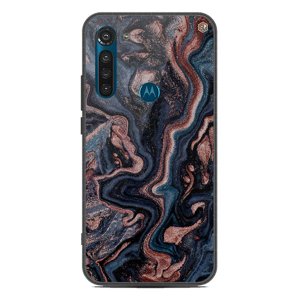 Marble Series Soft Phone Case - Metal Case - Design 4 - Motorola Moto G8 Power