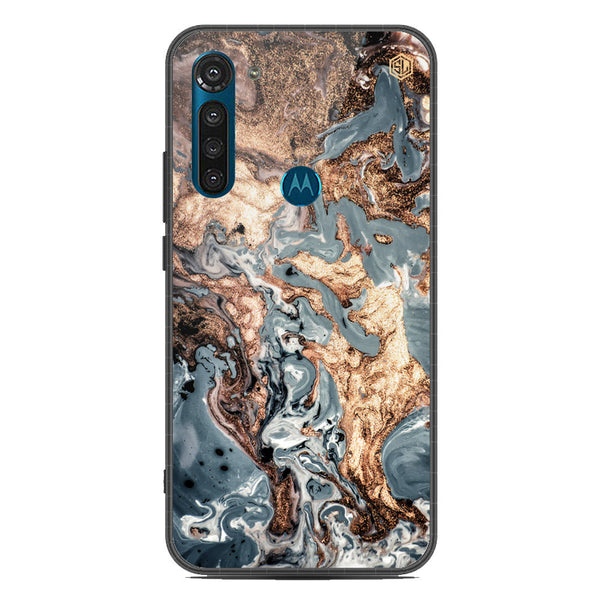 Marble Series Soft Phone Case - Metal Case - Design 5 - Motorola Moto G8 Power