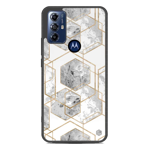 Stylish Marble Series Soft Phone Case - Metal Case - Design 2 - Motorola Moto G Play 2023