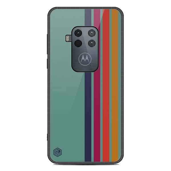 Retro Stripes Series Soft Phone Case - Metal Case - Design 5 - Motorola Moto One Zoom
