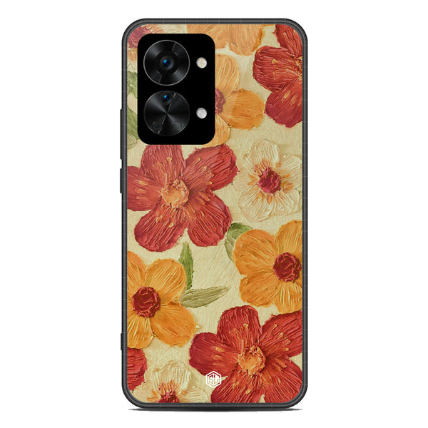 Floral Series Soft Phone Case - Metal Case - Design 6 - OnePlus Nord 2T