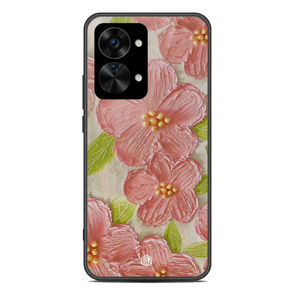 Floral Series Soft Phone Case - Metal Case - Design 9 - OnePlus Nord 2T