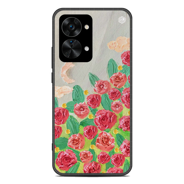 Floral Series Soft Phone Case - Metal Case - Design 10 - OnePlus Nord 2T