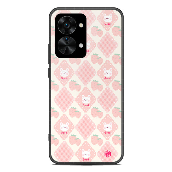 Cute Korean Design Series Soft Phone Case - Premium Glass Case - Design 3 - OnePlus Nord 2T