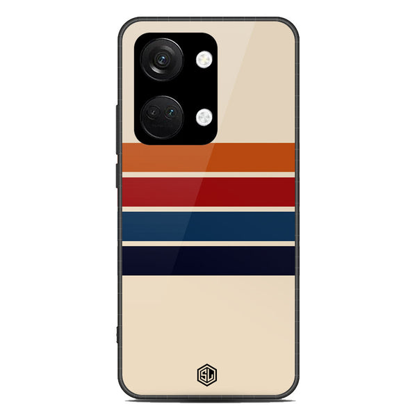Retro Stripes Series Soft Phone Case - Premium Glass Case - Design 3 - OnePlus Nord 3
