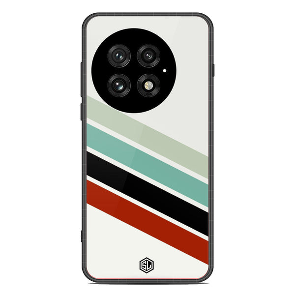 Retro Stripes Series Soft Phone Case - Metal Case - Design 2 - OnePlus 13