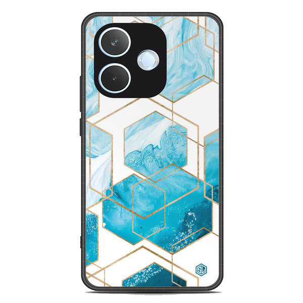 Stylish Marble Series Soft Phone Case - Metal Case - Design 1 -Oppo A5 Pro 4G