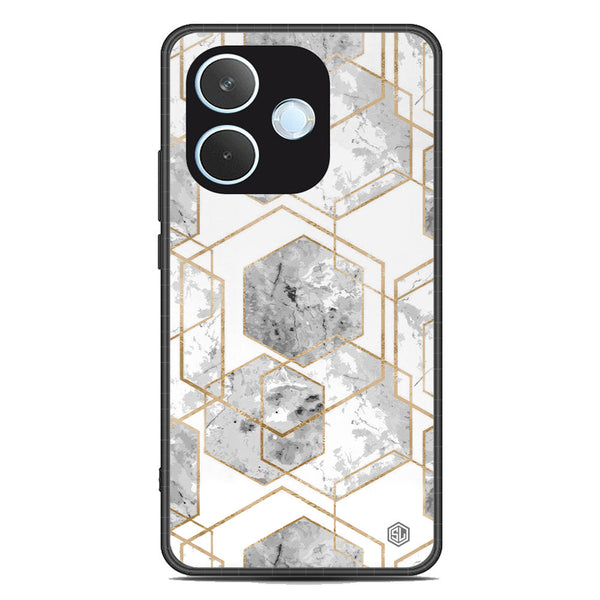 Stylish Marble Series Soft Phone Case - Metal Case - Design 2 - Oppo A5 Pro 5G